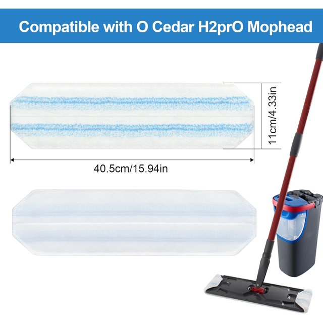 Mop Replacement Pads for Ocedar H2prO Flat Mop, 6 Pack