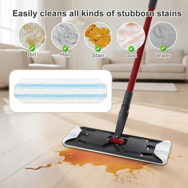 Mop Replacement Pads for Ocedar H2prO Flat Mop, 6 Pack