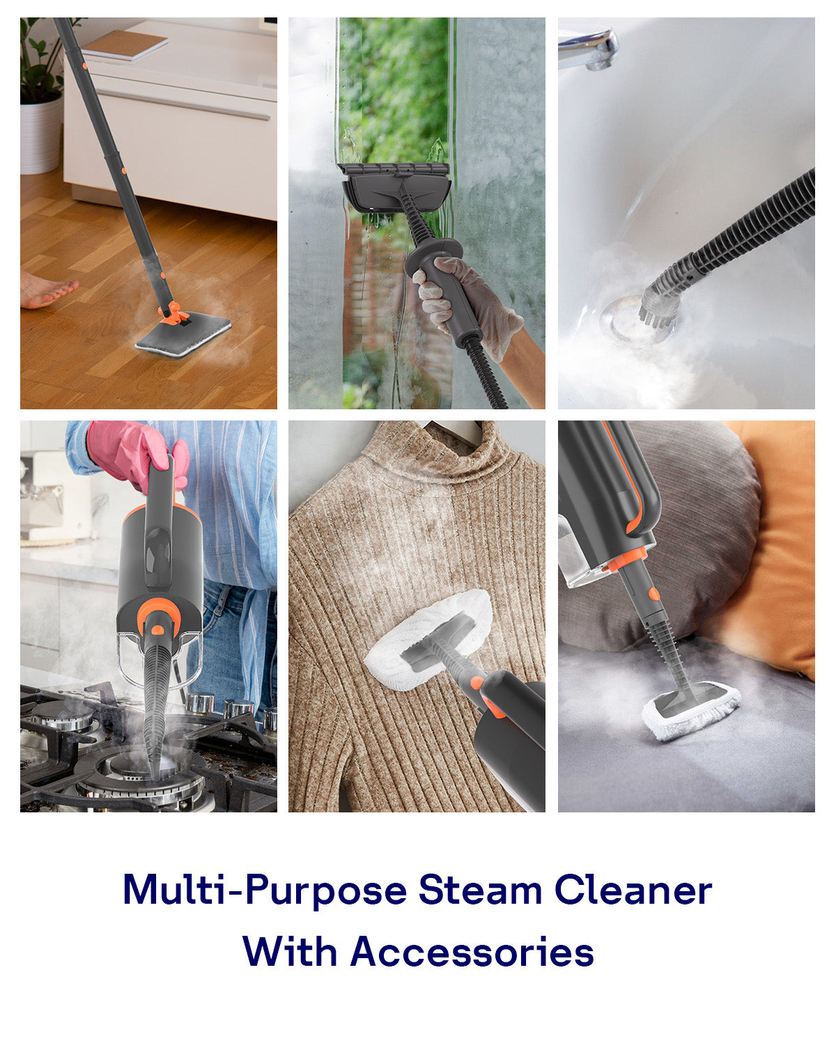 HelpX Steam Mop Detachable Handheld Steamer