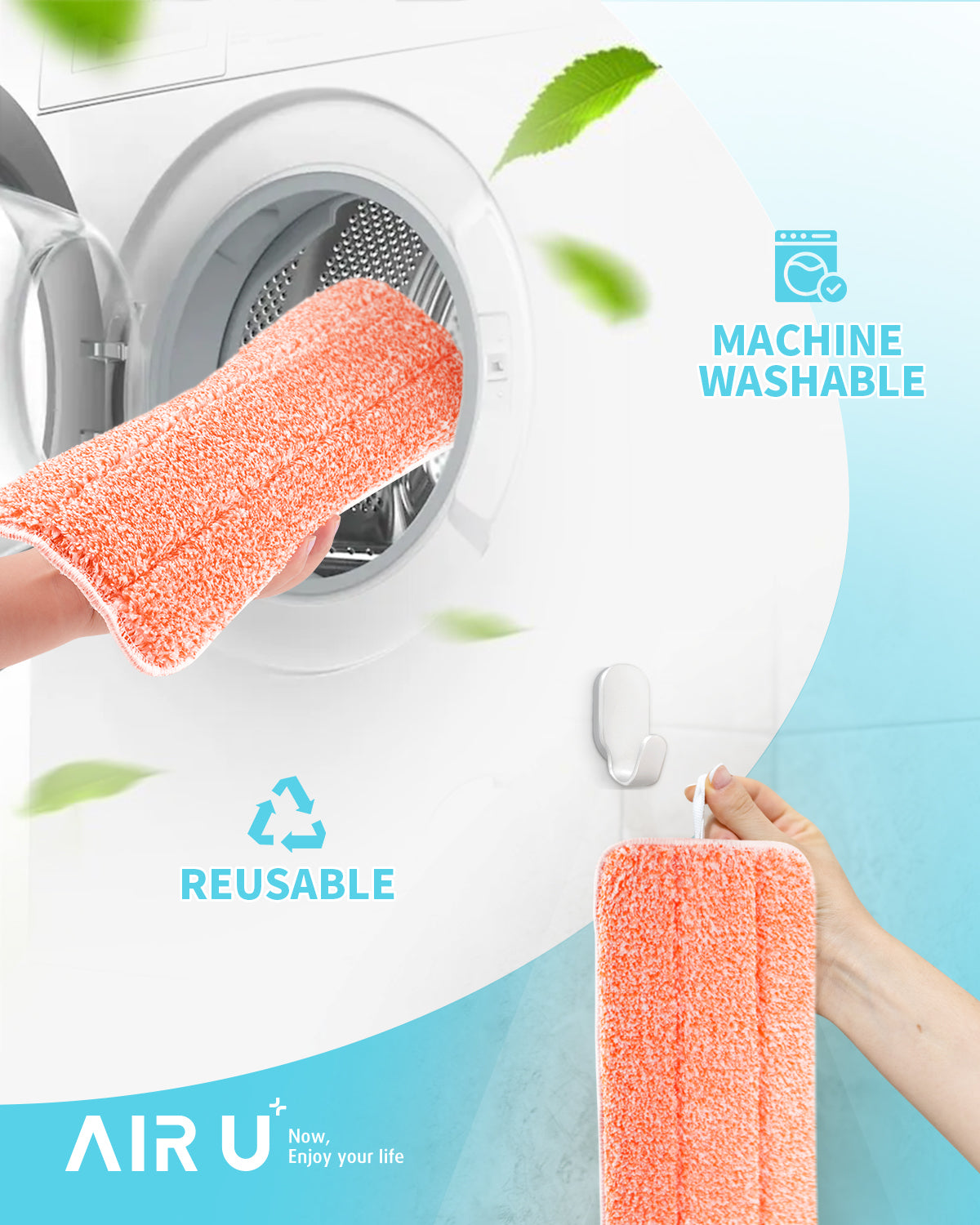 Power Scrubbing Reusable Mop Pads for Swiffer WetJet Mops (12 Pack), Wet Jet Refills, Washable Microfiber Mop Pads for Floor Cleaning Wet Dry Use