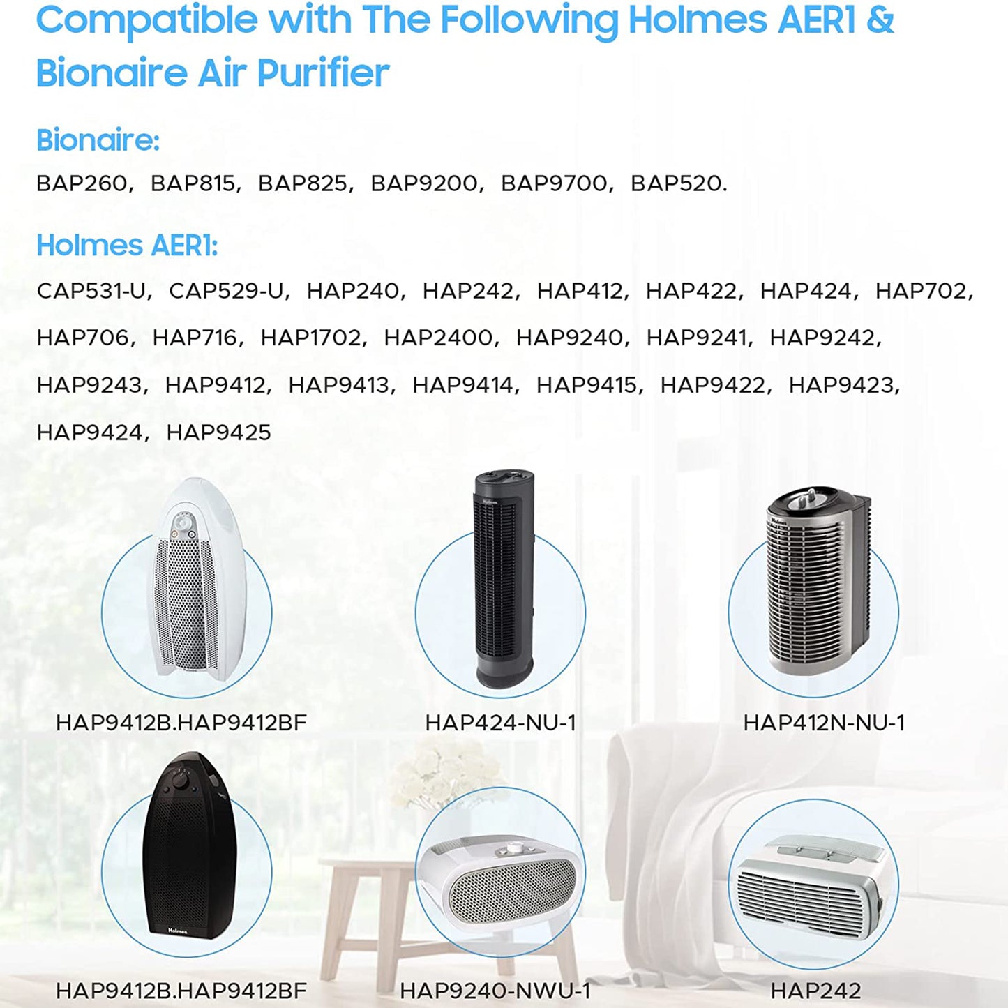 Holmes AER1 Air Purifier Replacement Filter,Blue