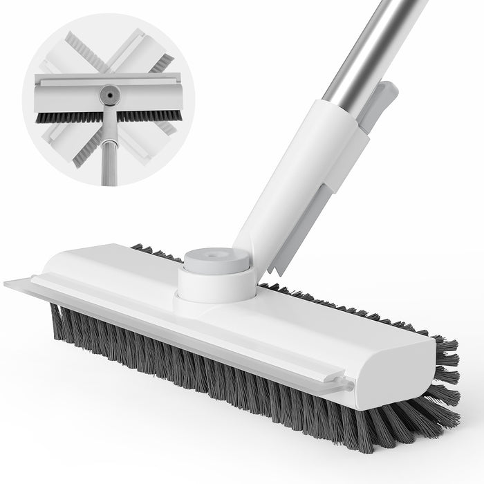 Floor Scrub Brush with Long Handle White