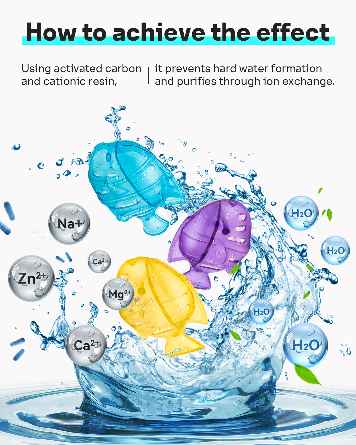 Humidifier Cleaner, Humidifier Cleaning Fish for Humidifiers & Fish Tanks, Purifies Water