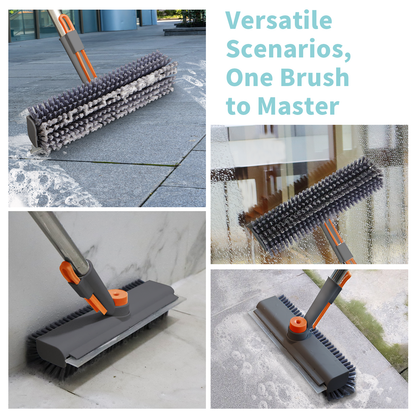 Floor Scrub Brush with Long Handle Gray