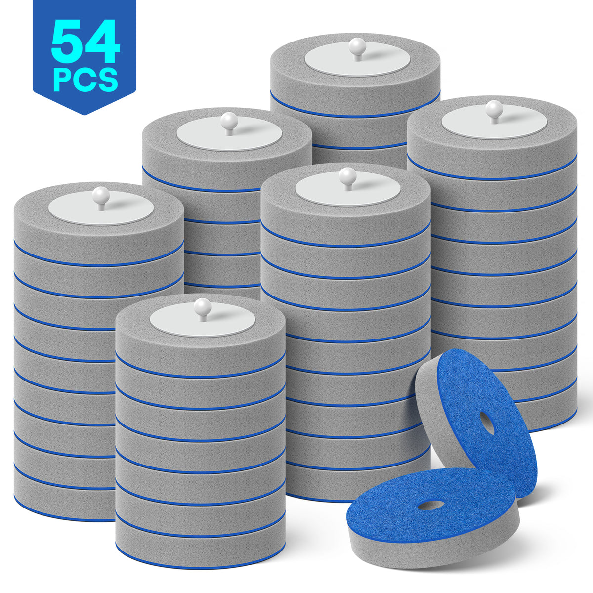 Disposable Toilet Brush Refills 54 Pcs