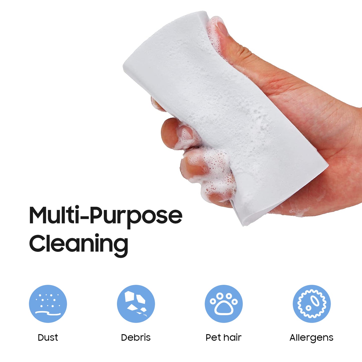 Damp Duster Sponge Brush Multi-Purpose Household Cleaning Supplies, 4 pcs