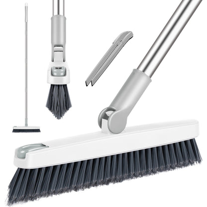 Grout Cleaner Brush with Long Handle, White