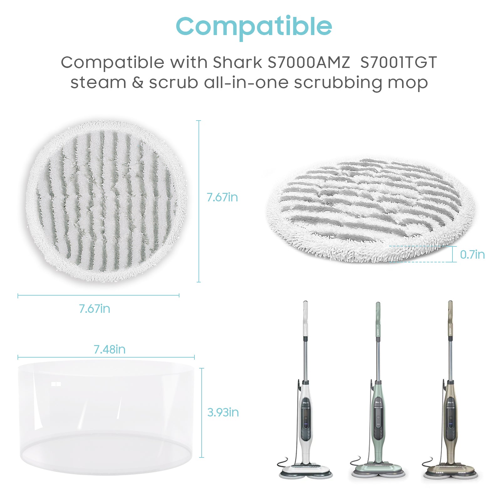 Shark Steam & Scrub All-in-One Steam Mop with 6 Washable Pads 