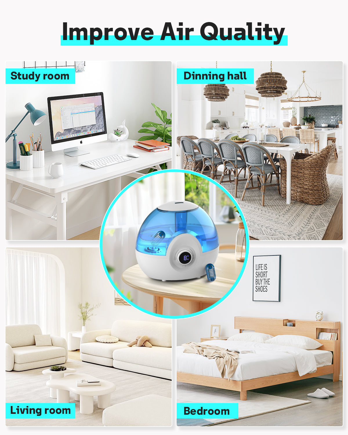 Demineralization Cartridge for Ultrasonic Humidifiers – Humidifier Filter Replacements,20 pcs