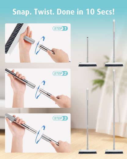 Grout Cleaner Brush with Long Handle, White