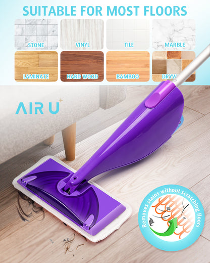Power Scrubbing Reusable Mop Pads for Swiffer WetJet Mops (12 Pack), Wet Jet Refills, Washable Microfiber Mop Pads for Floor Cleaning Wet Dry Use