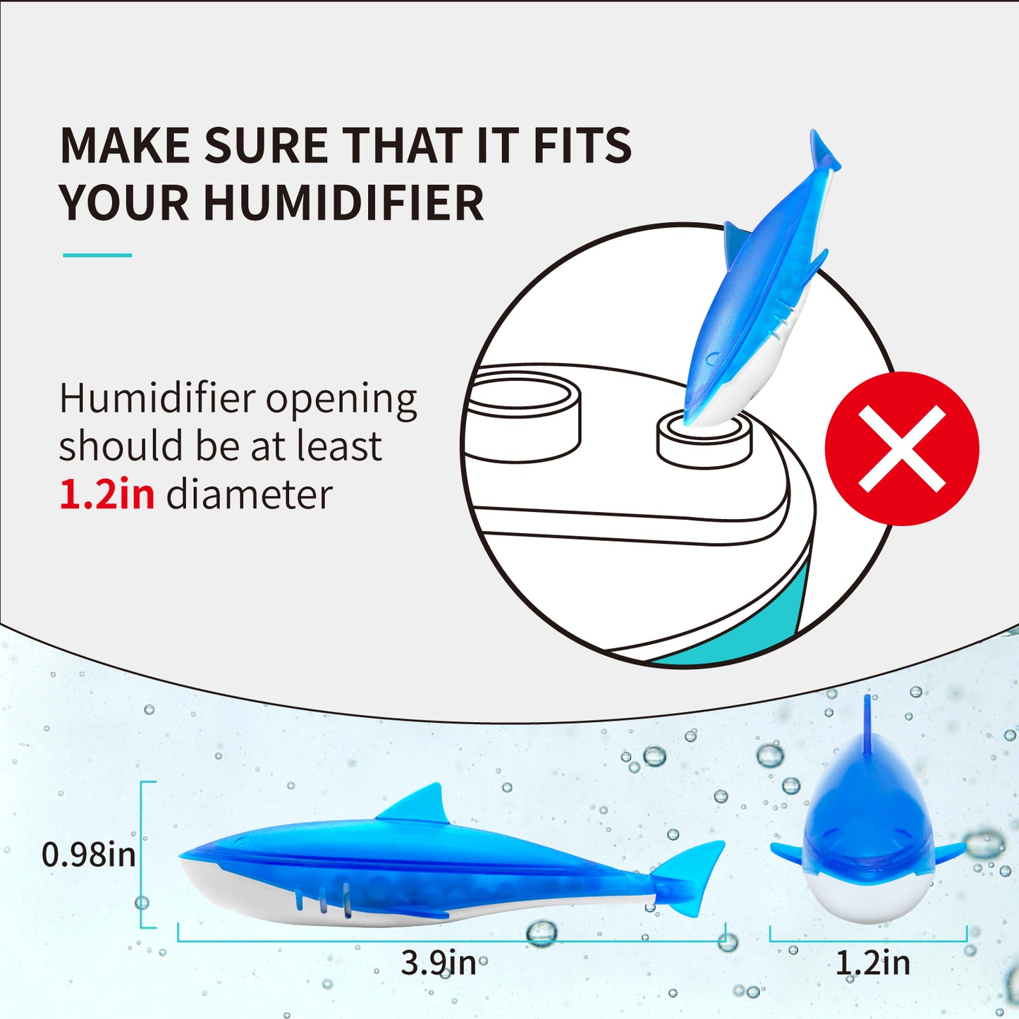 Leemone Humidifier Cleaner Shark & Fish