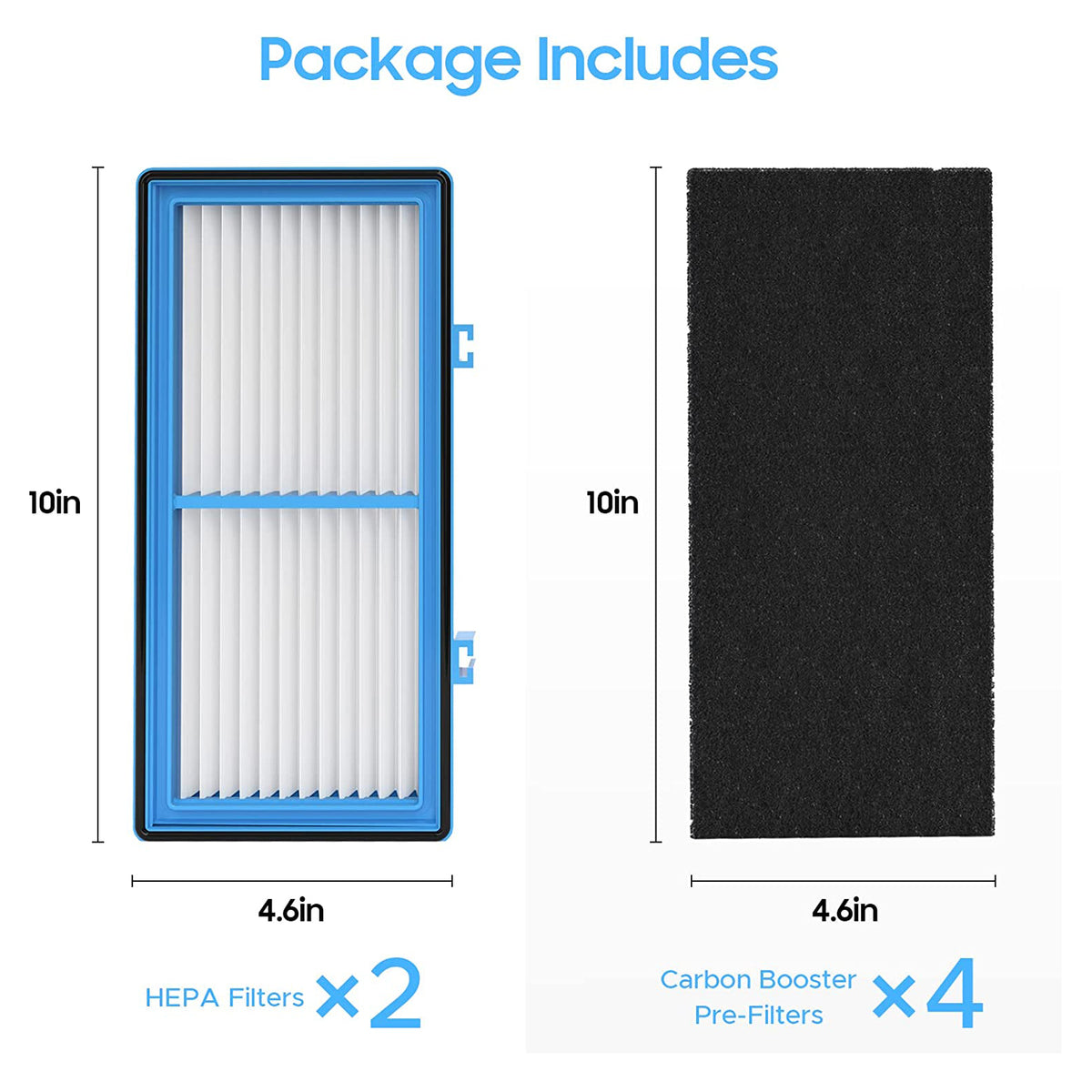 Filtri HEPA E Carbonio Per Purificatore Holmes Aer1 – 4 Pezzi Booster, Rimuovono Allergeni - Foto 1